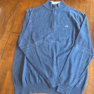 Vineyard Vines Blue Logo half-zip Sweater - M